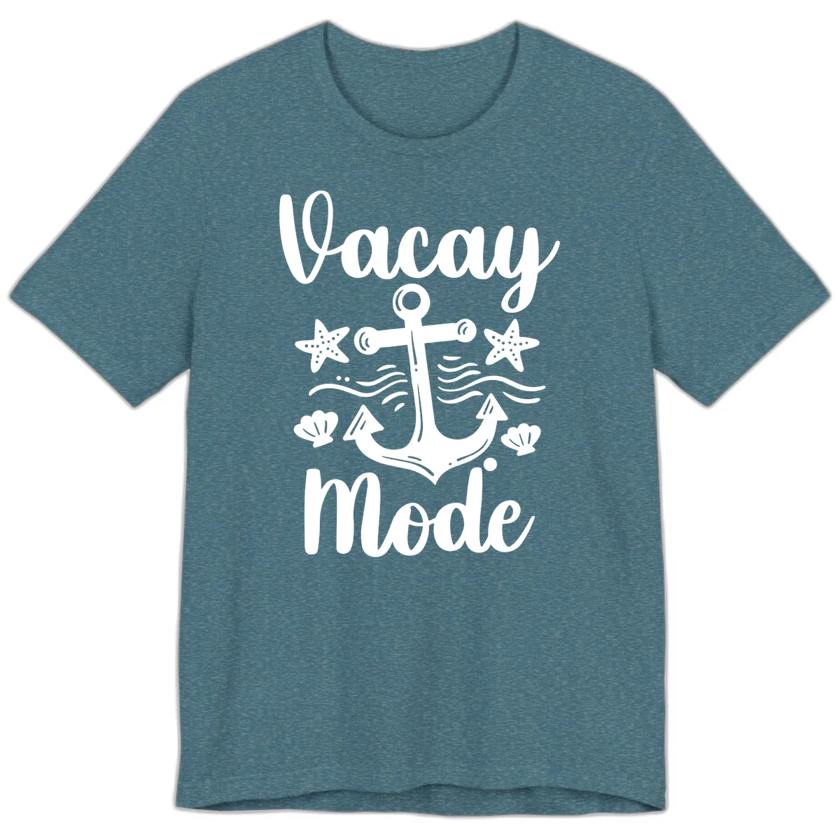 Vacay Mode Anchor Premium T-Shirt in Heather Deep Teal