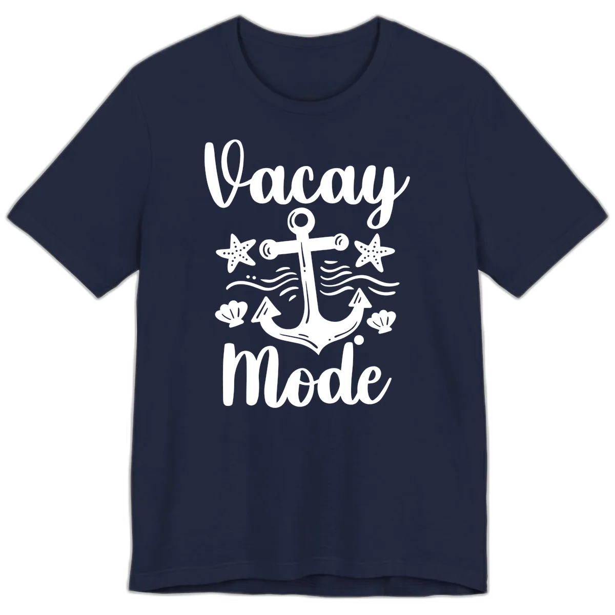 Vacay Mode Anchor Premium T-Shirt in Navy