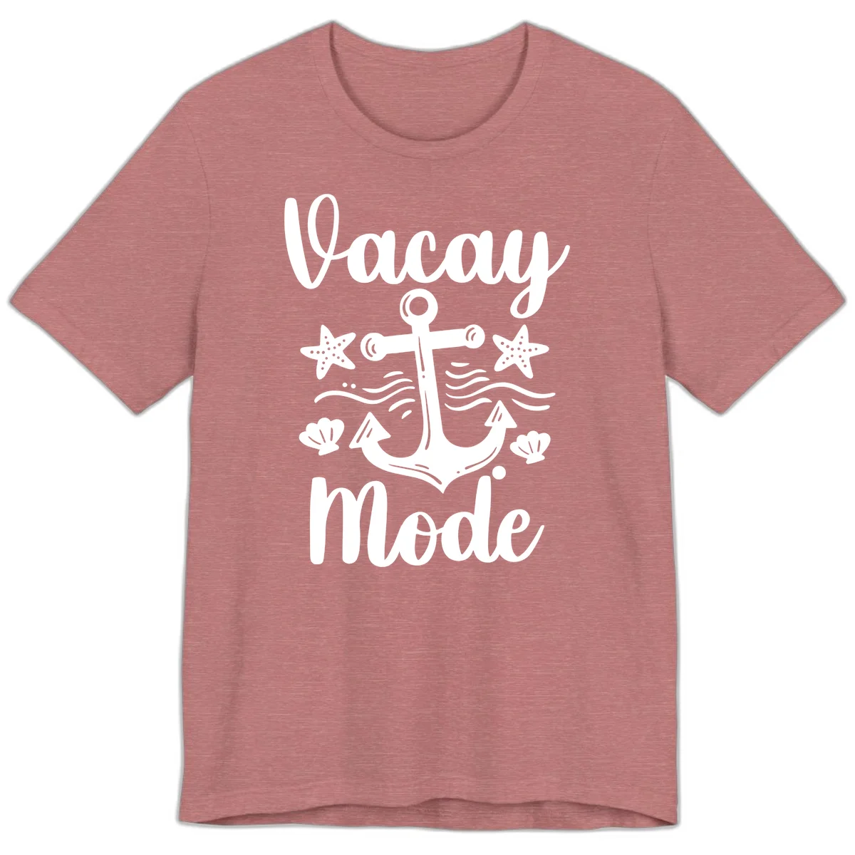 Vacay Mode Anchor Premium T-Shirt in Heather Mauve