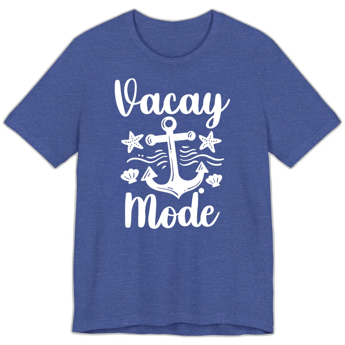Vacay Mode Anchor Premium T-Shirt in Heather True Royal