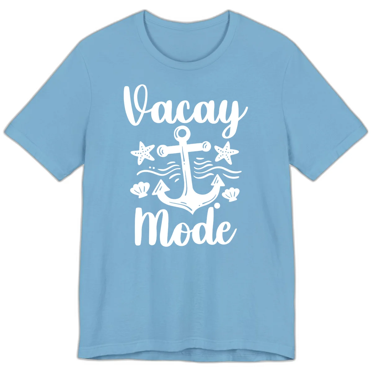 Vacay Mode Anchor Premium T-Shirt in Ocean Blue