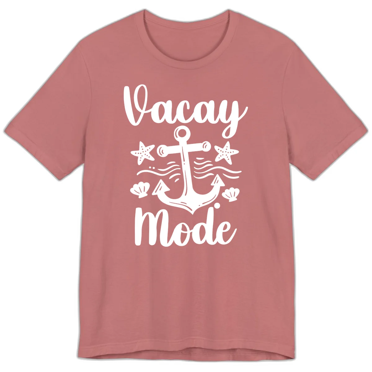 Vacay Mode Anchor Premium T-Shirt in Mauve