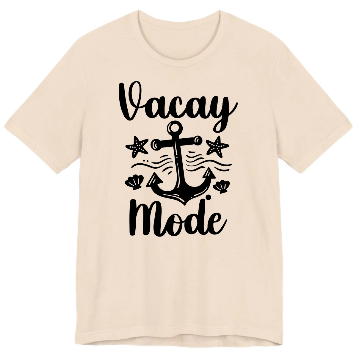 Vacay Mode Anchor Premium T-Shirt in Soft Cream
