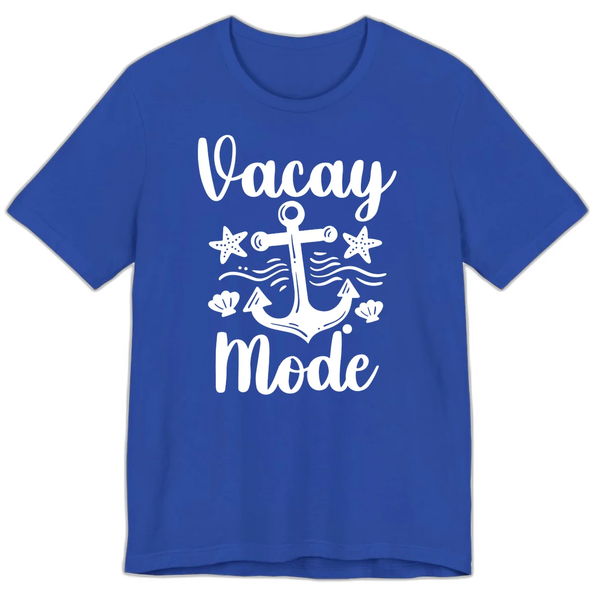Vacay Mode Anchor Premium T-Shirt in True Royal