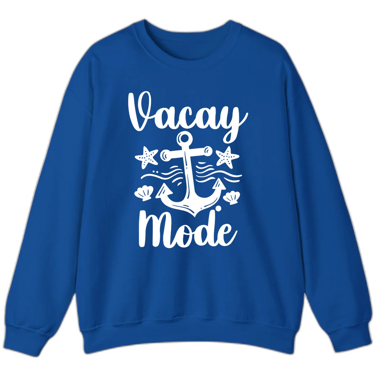 Vacay Mode Anchor Sweatshirt in Royal