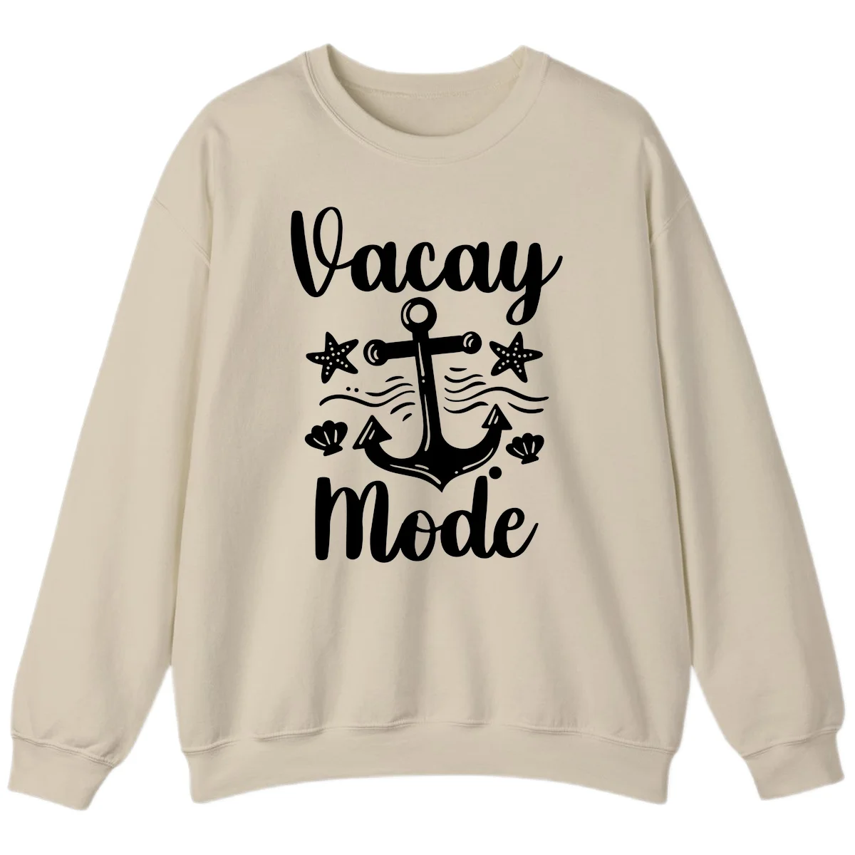Vacay Mode Anchor Sweatshirt in Sand