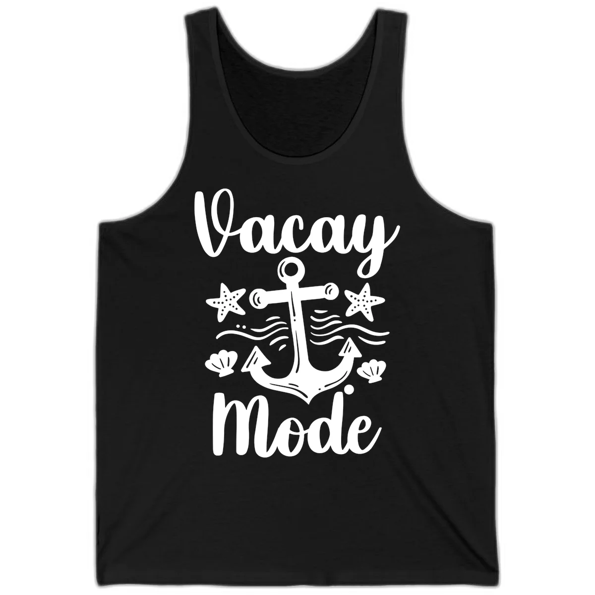 Vacay Mode Anchor Tank Top in Black