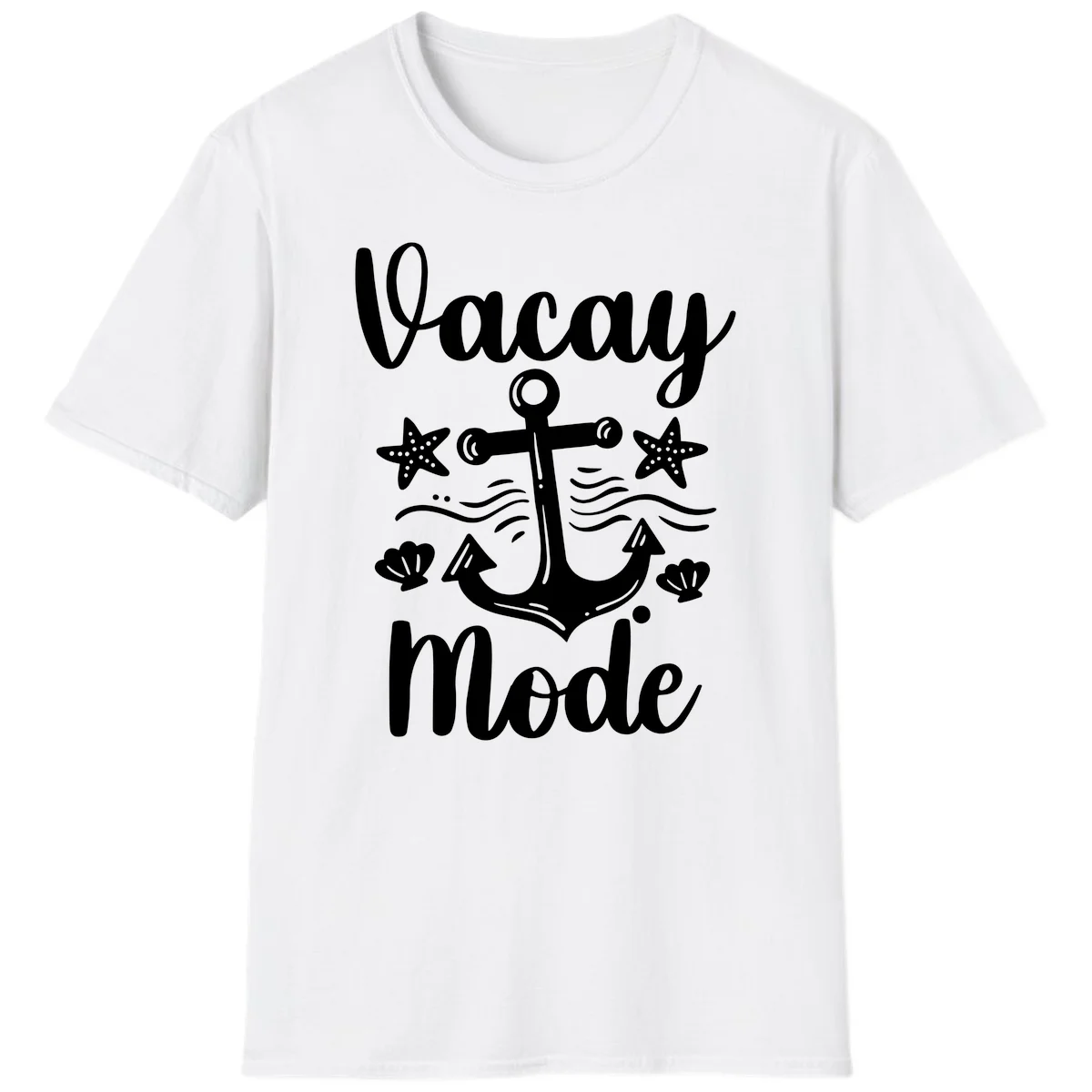Vacay Mode Anchor T-Shirt in White
