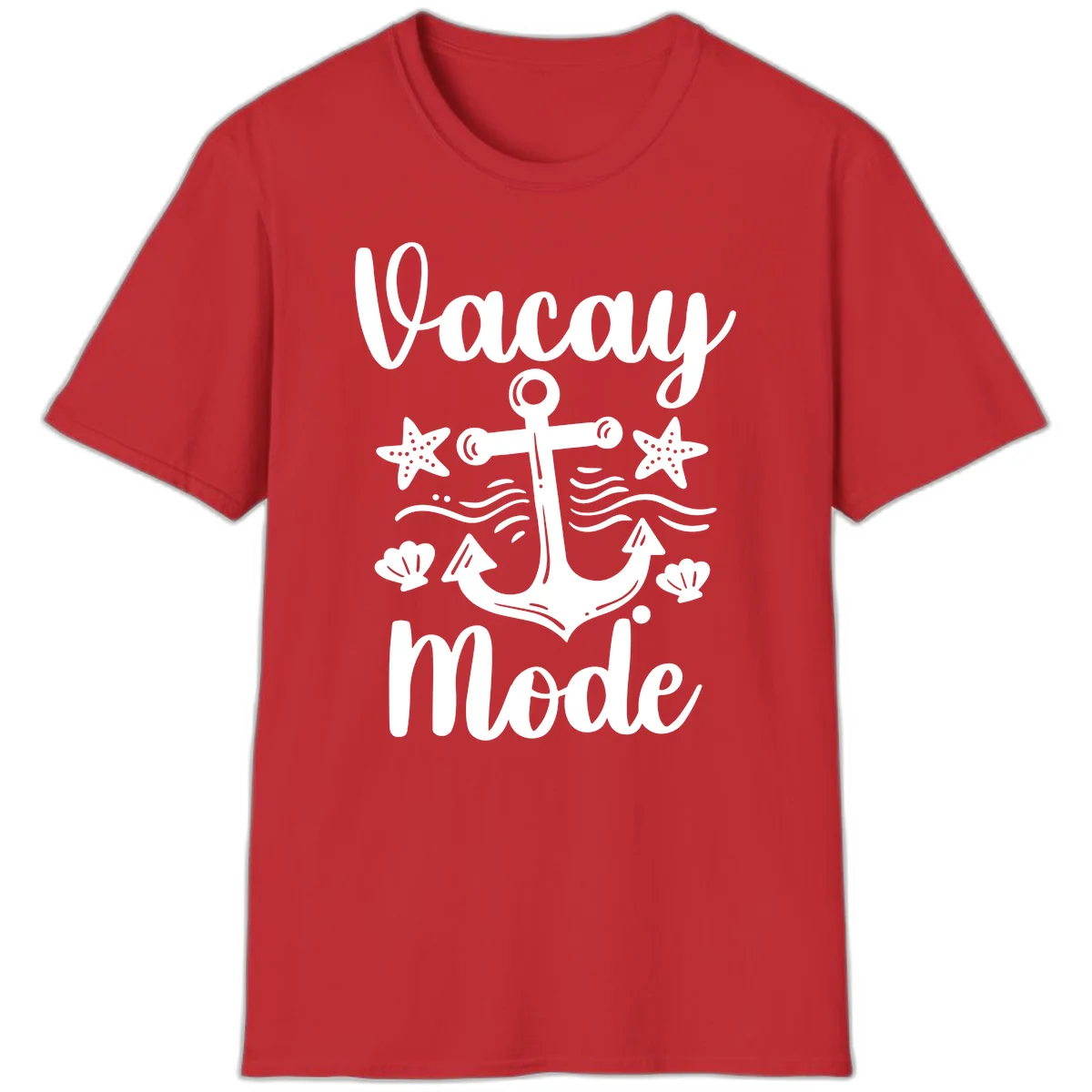 Vacay Mode Anchor T-Shirt in Red