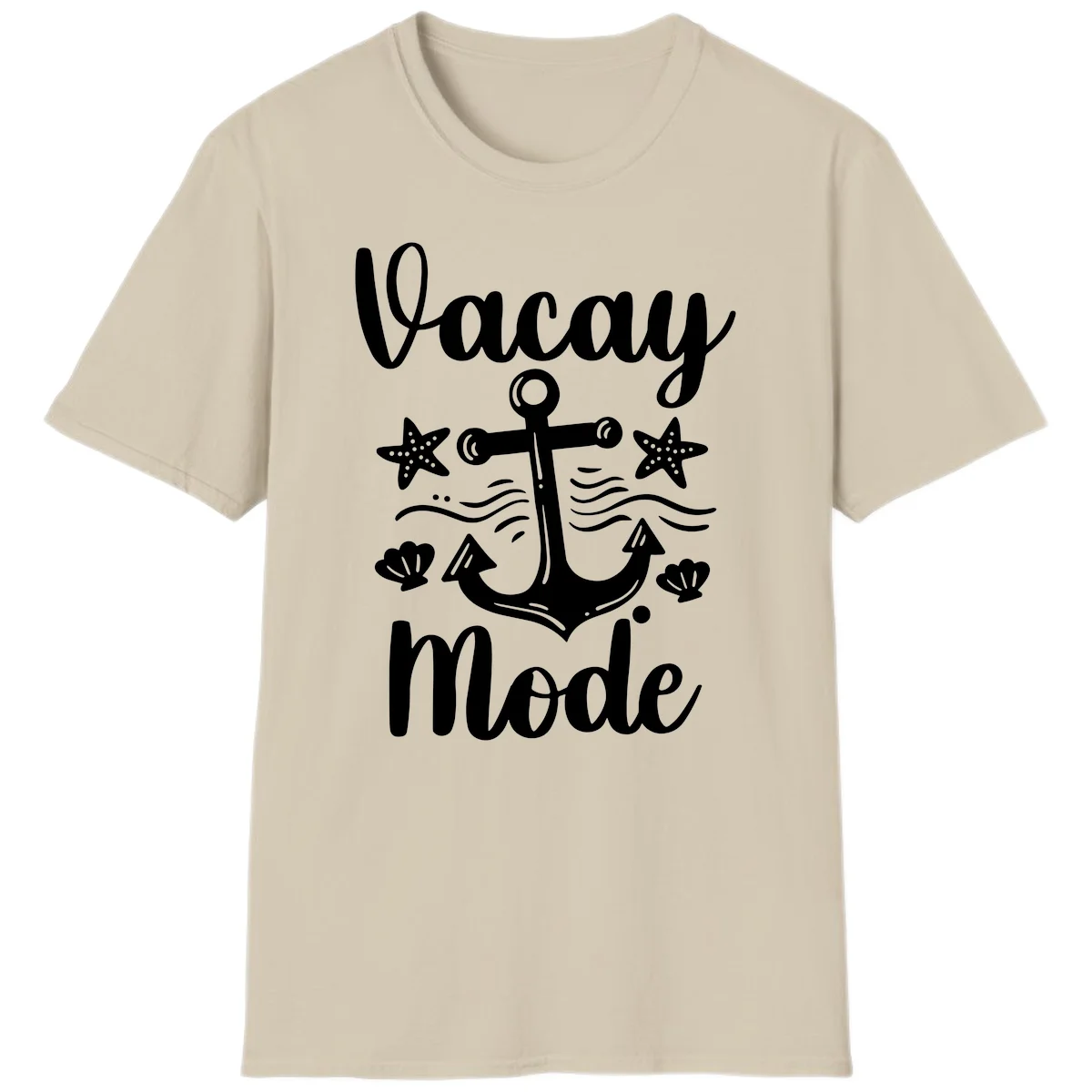 Vacay Mode Anchor T-Shirt in Sand
