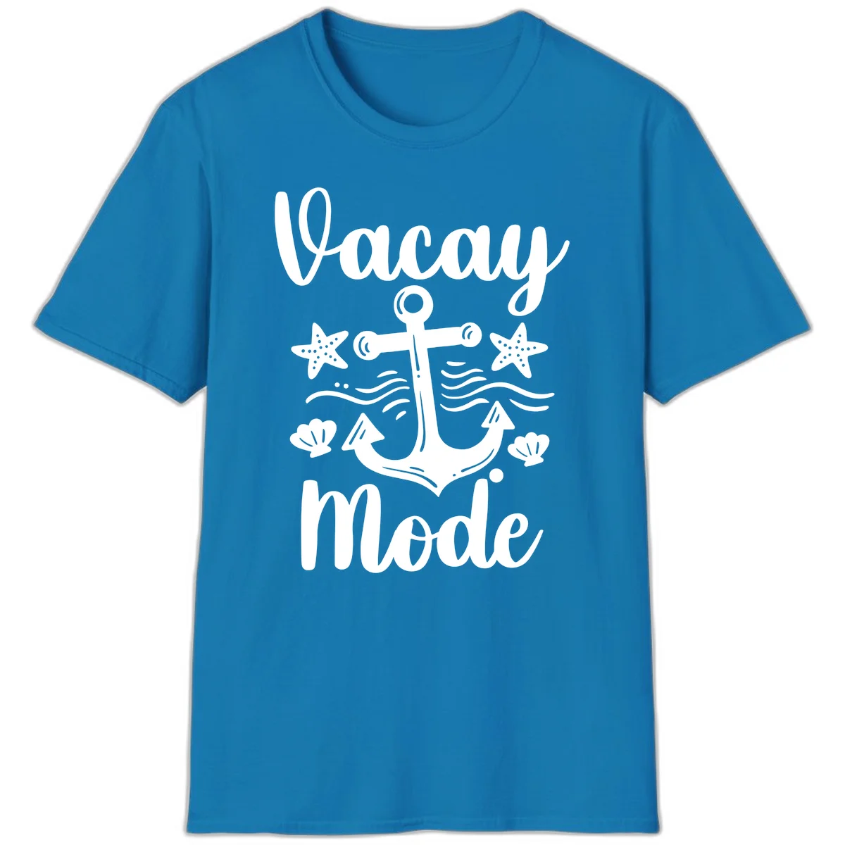 Vacay Mode Anchor T-Shirt in Sapphire
