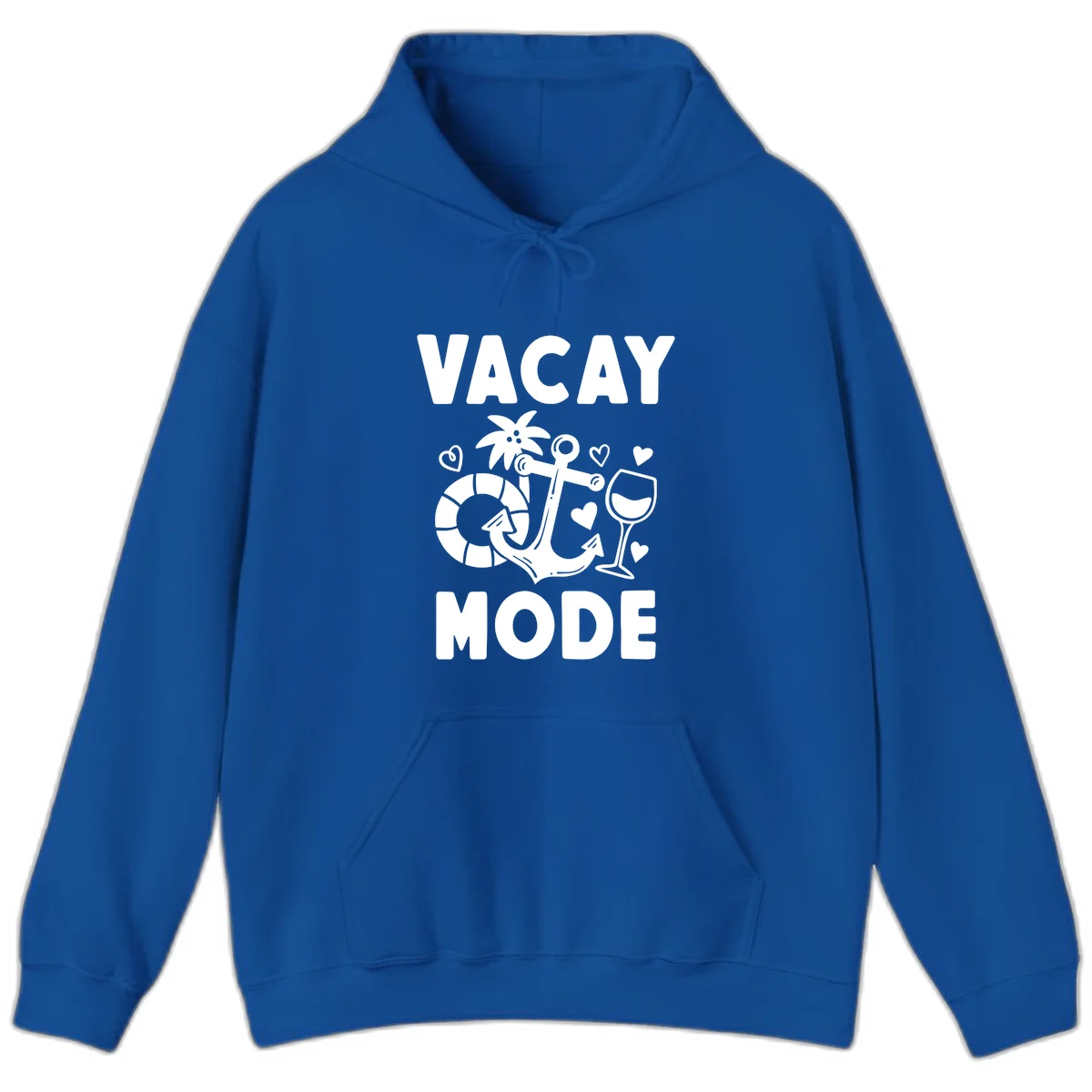 Vacay Mode Anchor Hoodie in Royal