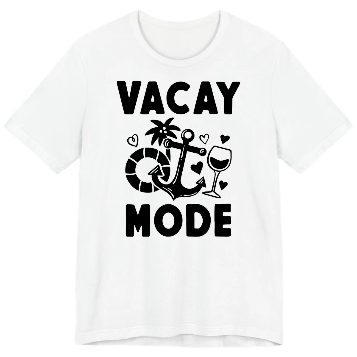 Vacay Mode Anchor Premium T-Shirt in White