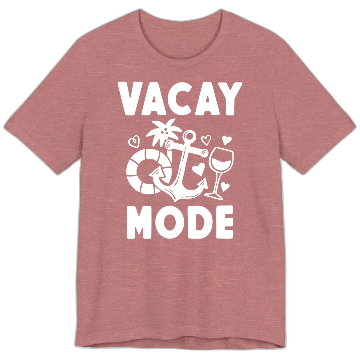 Vacay Mode Anchor Premium T-Shirt in Heather Mauve