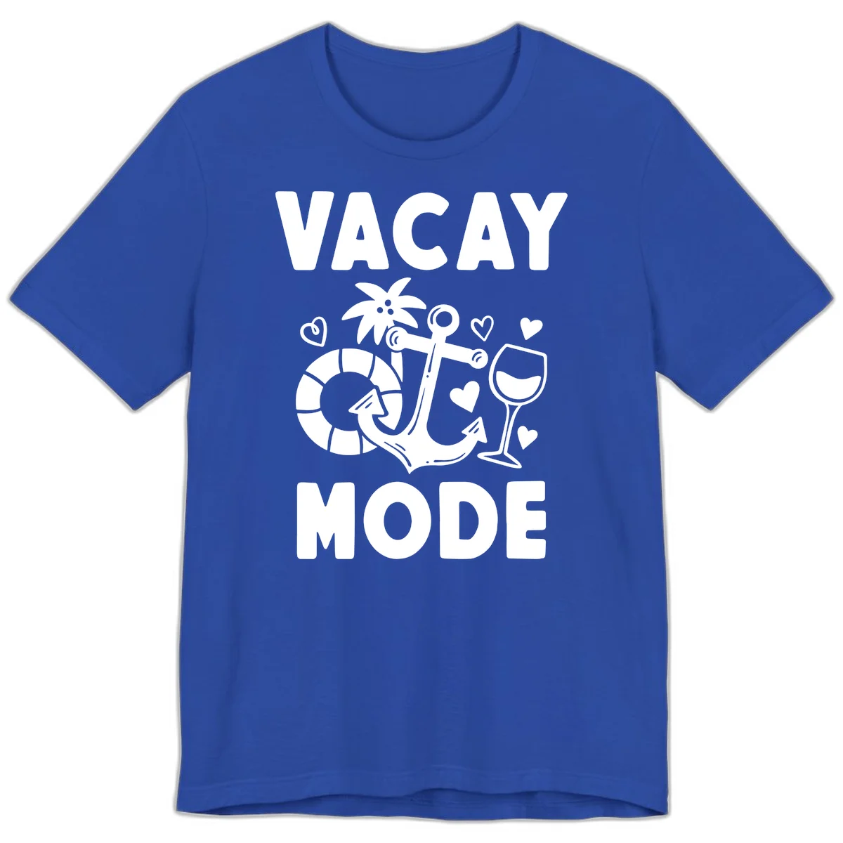 Vacay Mode Anchor Premium T-Shirt in True Royal