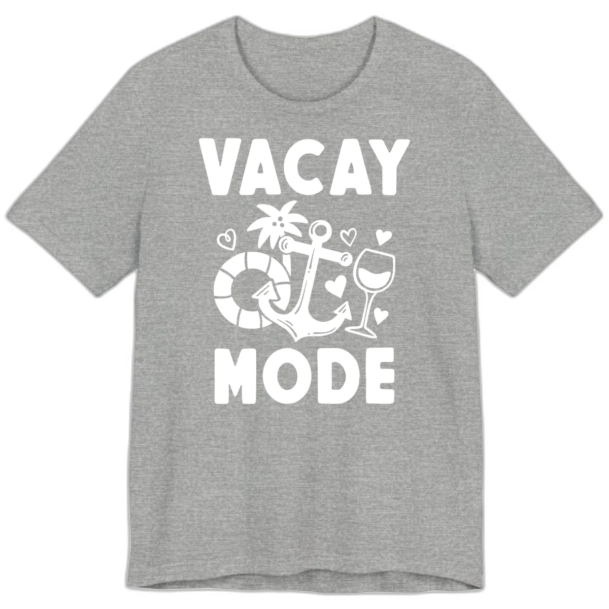 Vacay Mode Anchor Premium T-Shirt in Athletic Heather