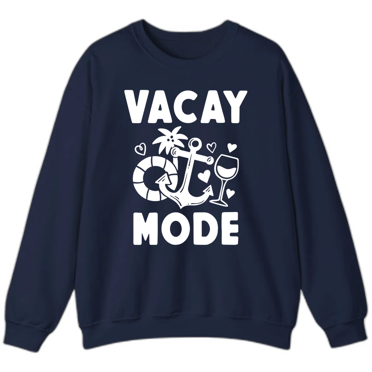 Vacay Mode Anchor Sweatshirt in Navy