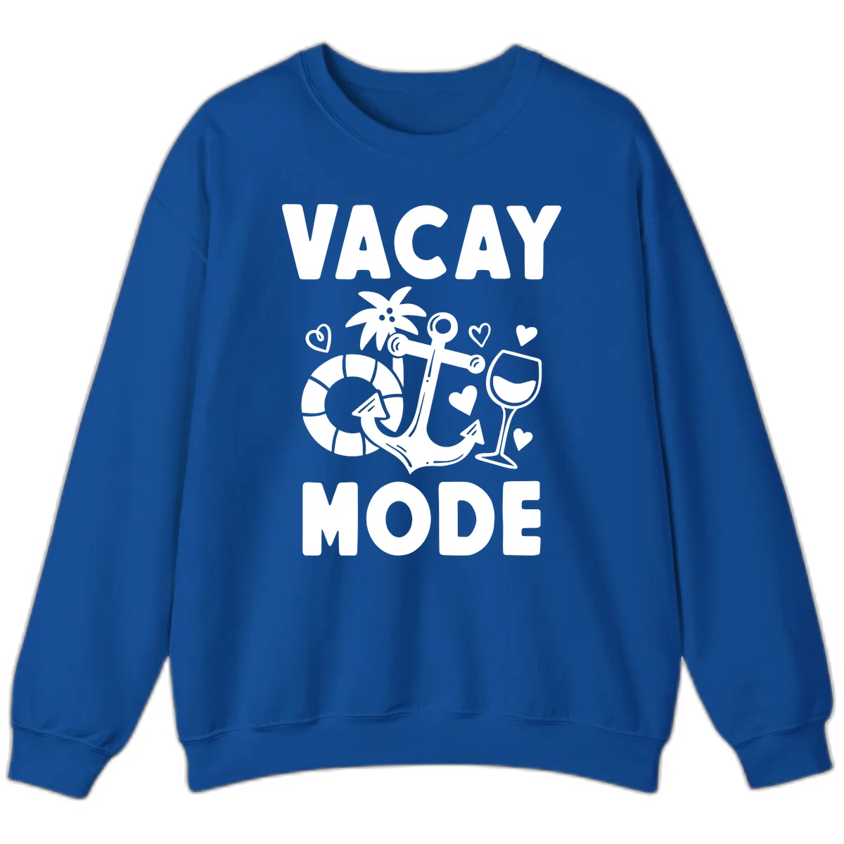 Vacay Mode Anchor Sweatshirt in Royal
