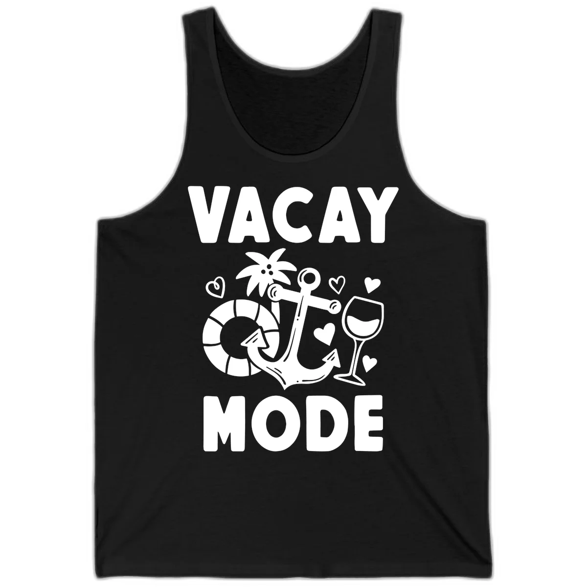 Vacay Mode Anchor Tank in Black