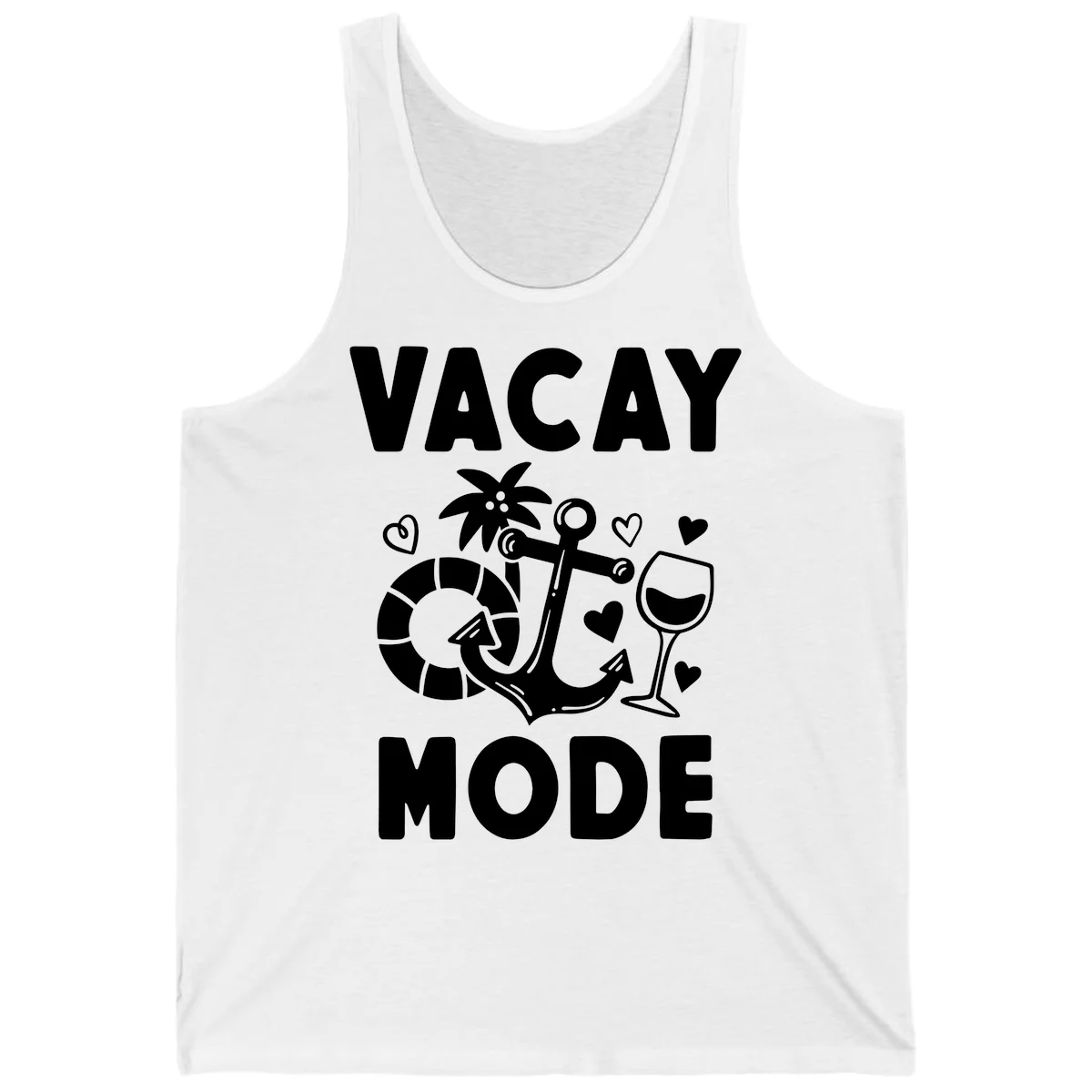 Vacay Mode Anchor Tank in White