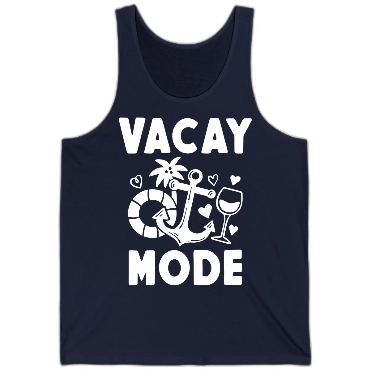 Vacay Mode Anchor Tank in Navy