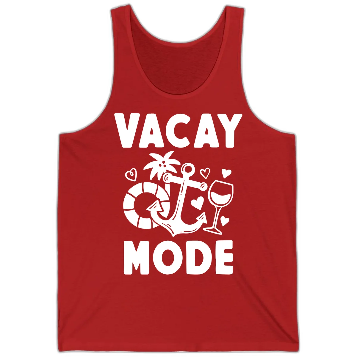 Vacay Mode Anchor Tank in Red