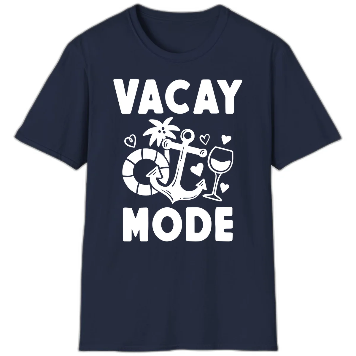 Vacay Mode Anchor T-Shirt in Navy