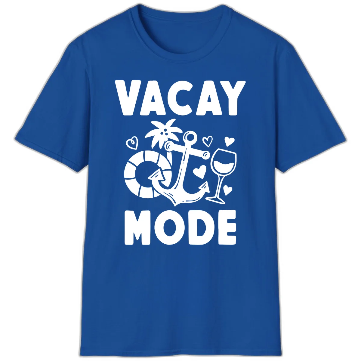 Vacay Mode Anchor T-Shirt in Royal