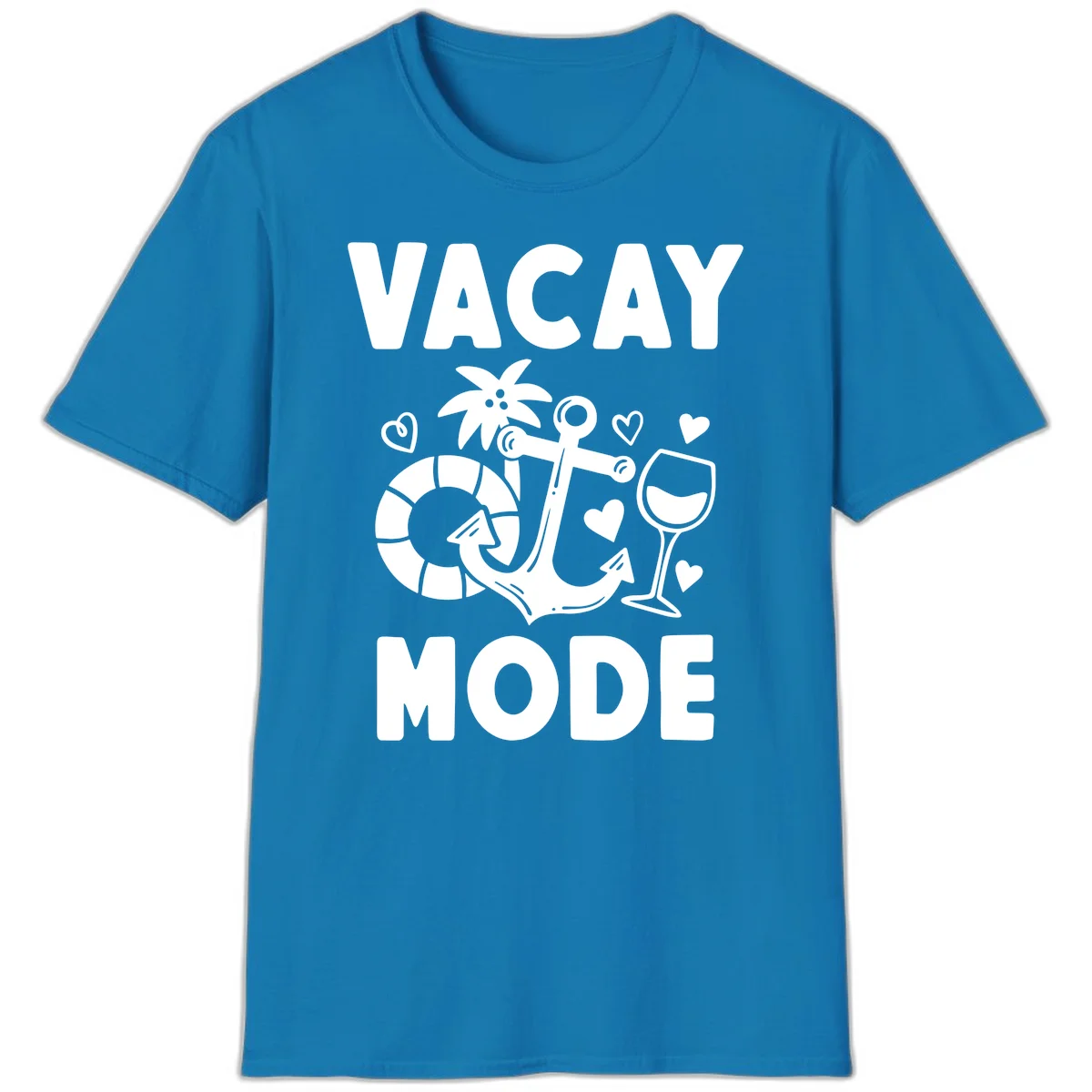 Vacay Mode Anchor T-Shirt in Sapphire
