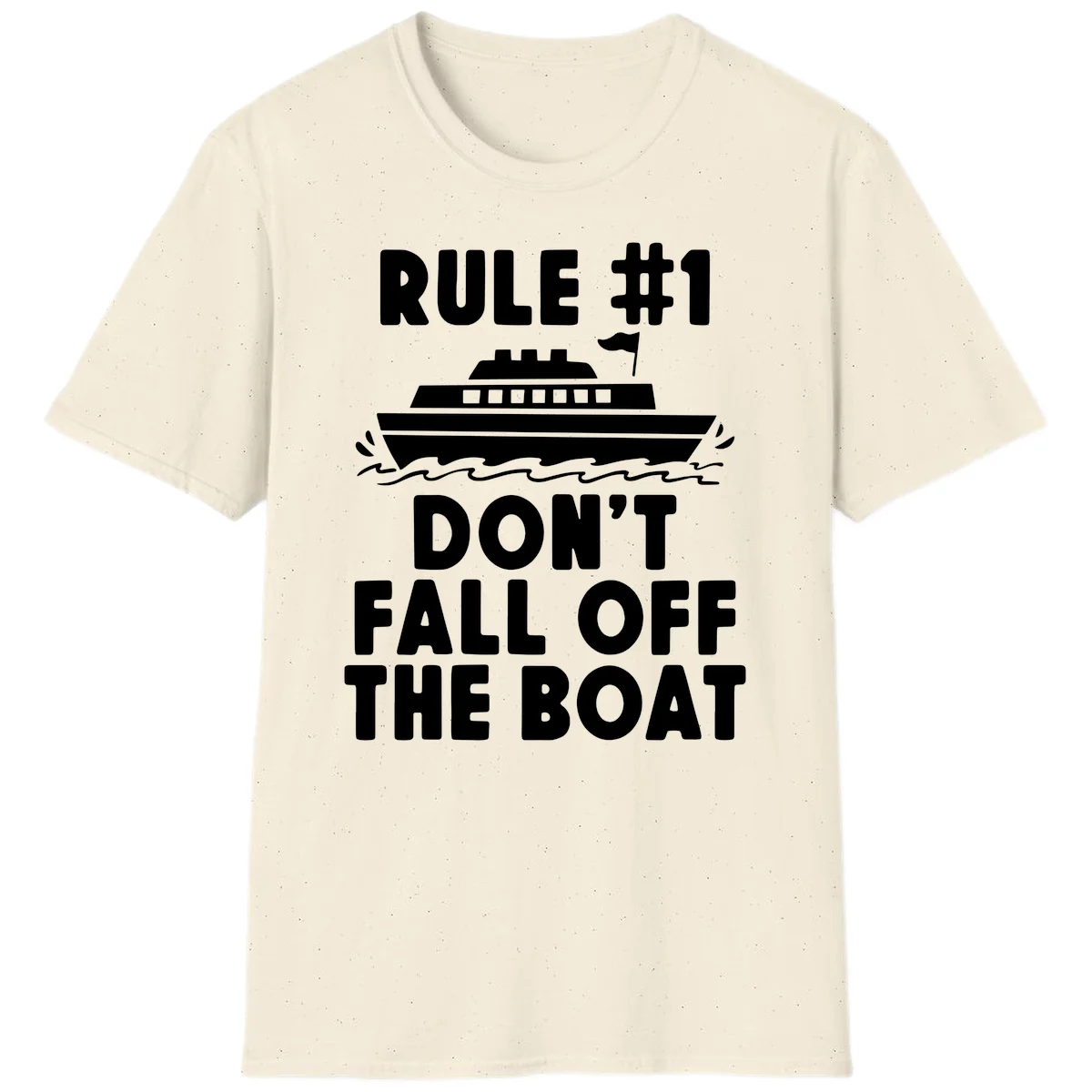 Rule #1 Don't Fall Off The Boat T-Shirt in Natural