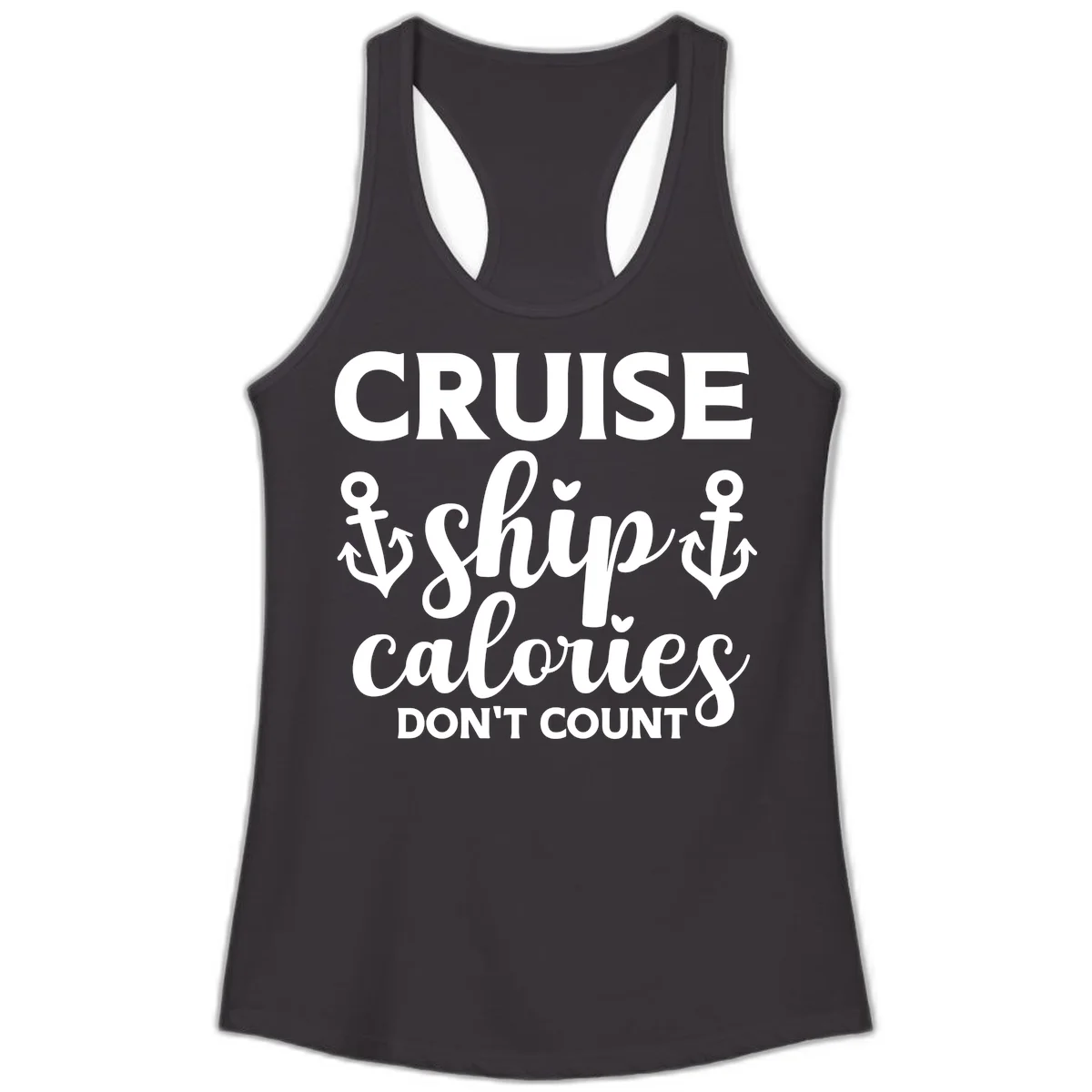 Cruise Ship Calories Don't Count Ladies Tank in Black