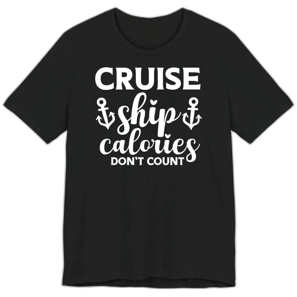 Cruise Ship Calories Don't Count Premium T-Shirt in Black