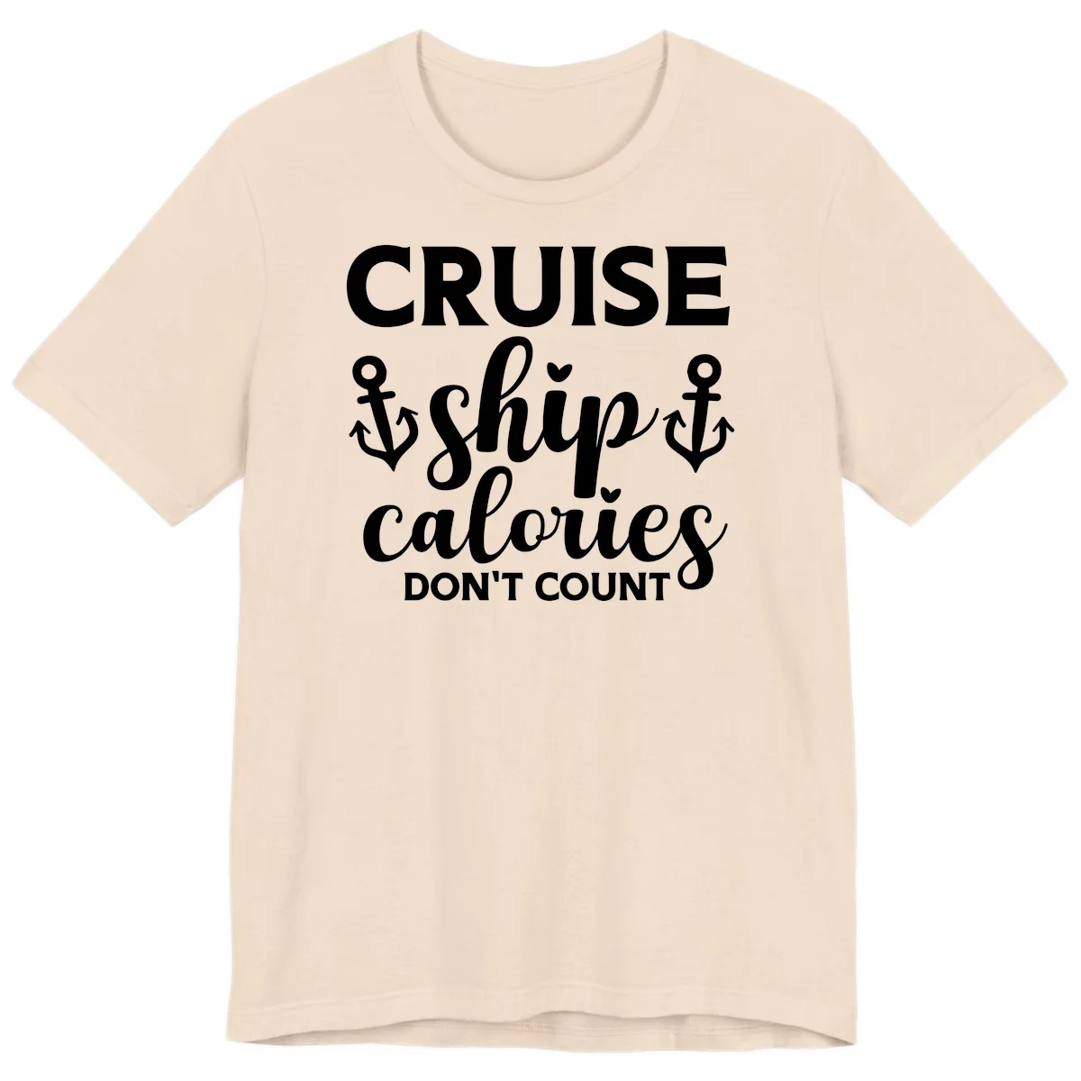 Cruise Ship Calories Don't Count Premium T-Shirt in Soft Cream