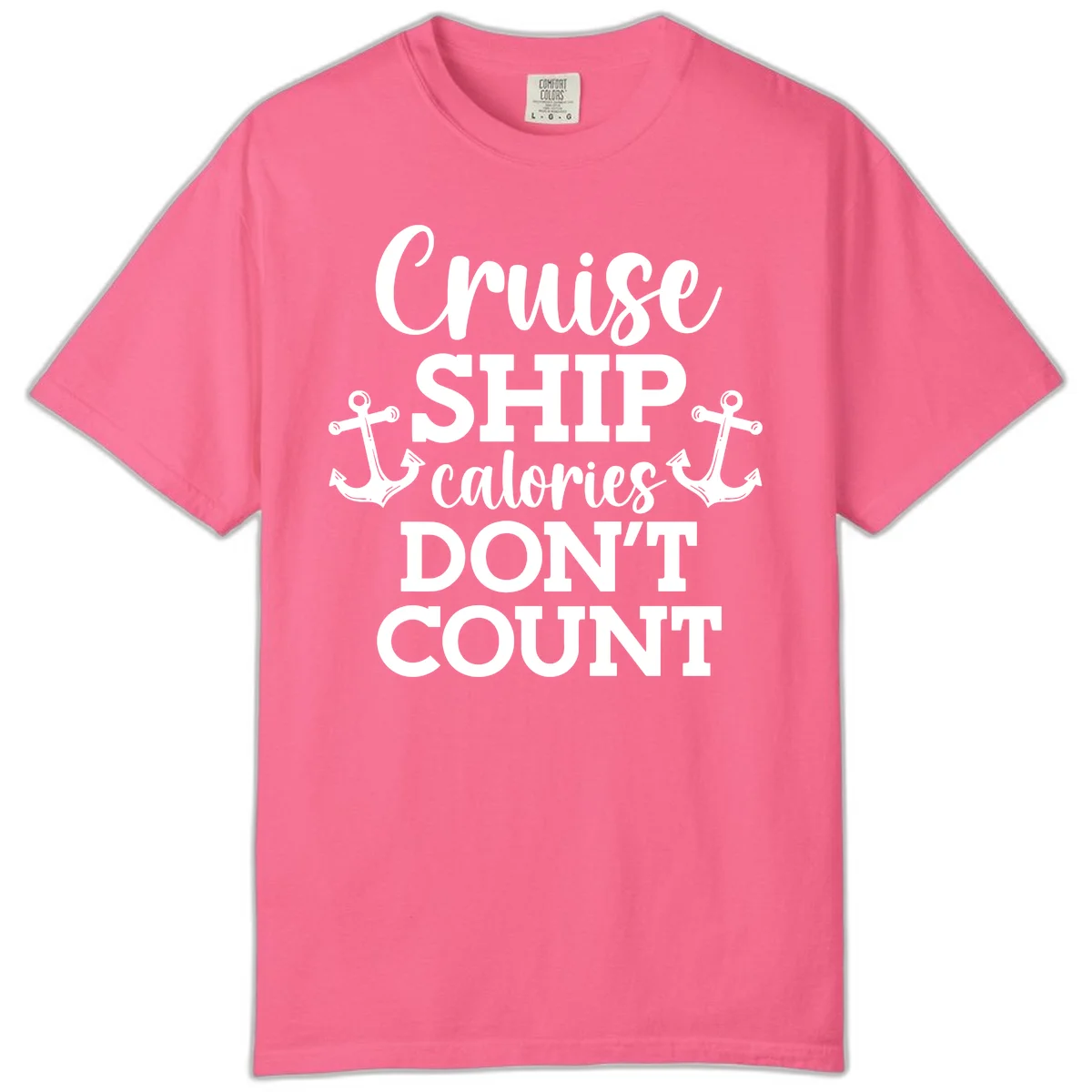 Cruise Ship Calories Don't Count Comfort Color in Crunchberry