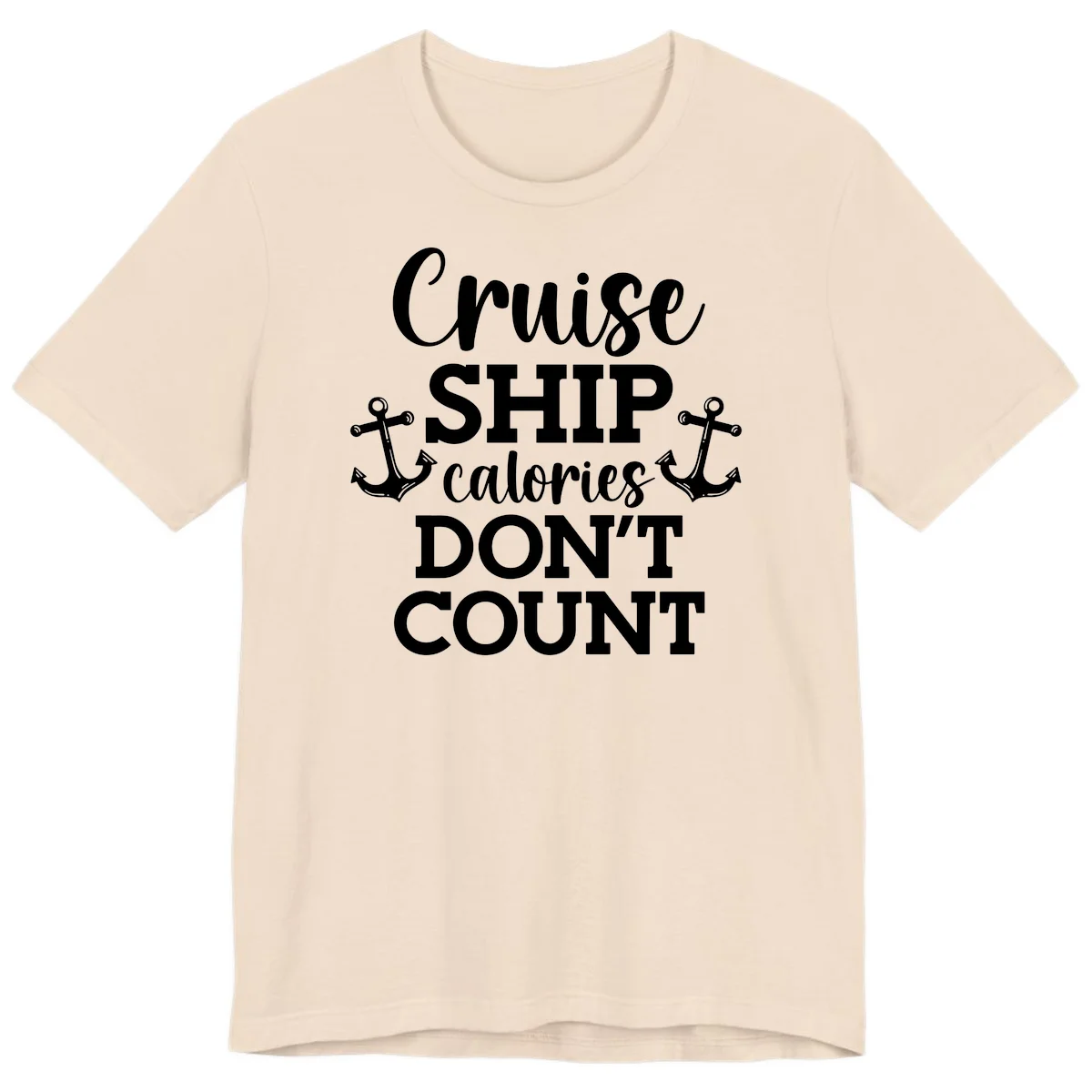 Cruise Ship Calories Don't Count Premium T-Shirt in Soft Cream