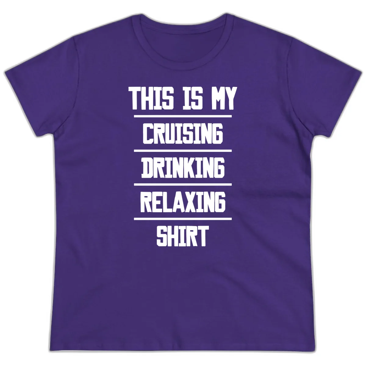 My Cruising Drinking Relaxing Ladies Tee in Purple