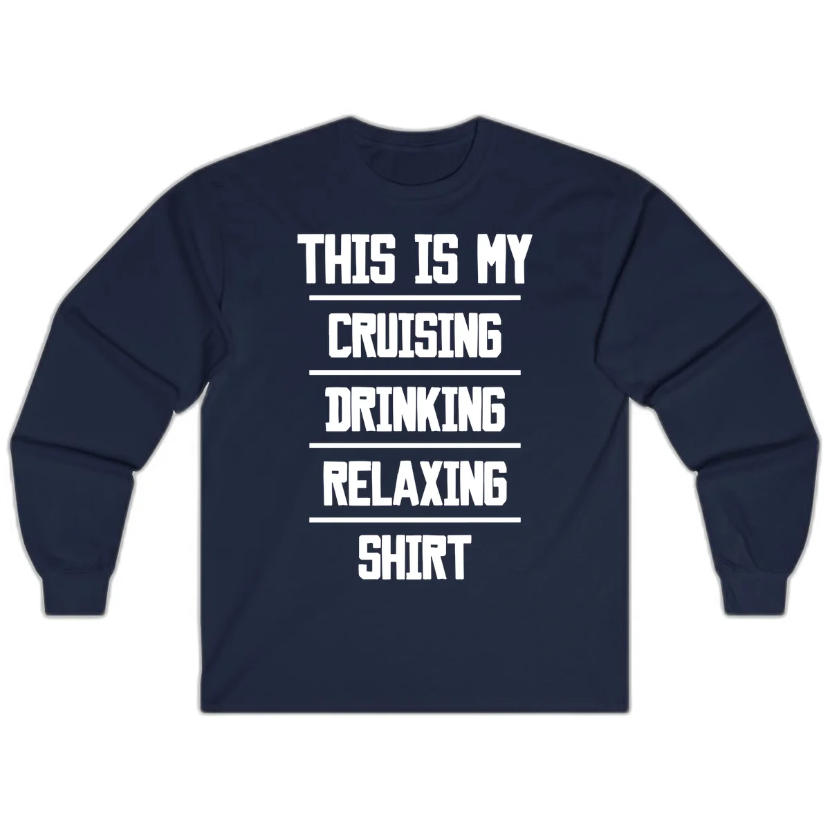 My Cruising Drinking Relaxing Long Sleeve in Navy