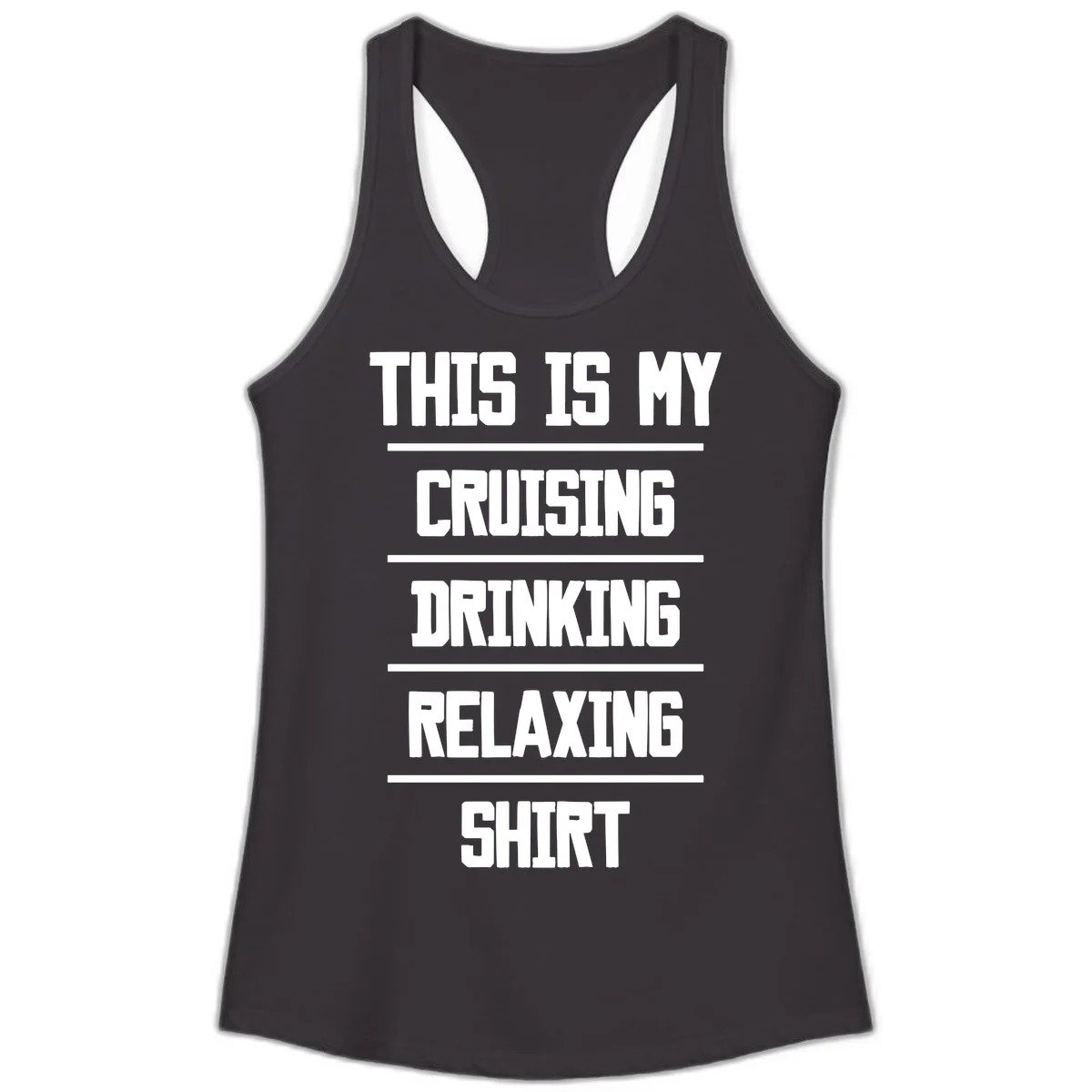 My Cruising Drinking Relaxing Ladies Tank in Black