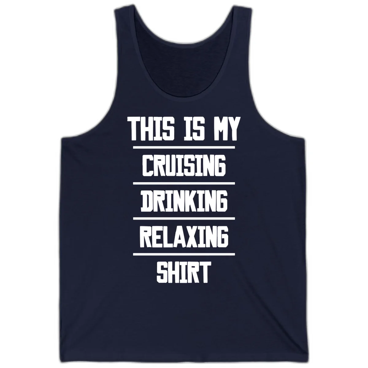 My Cruising Drinking Relaxing Tank in Navy