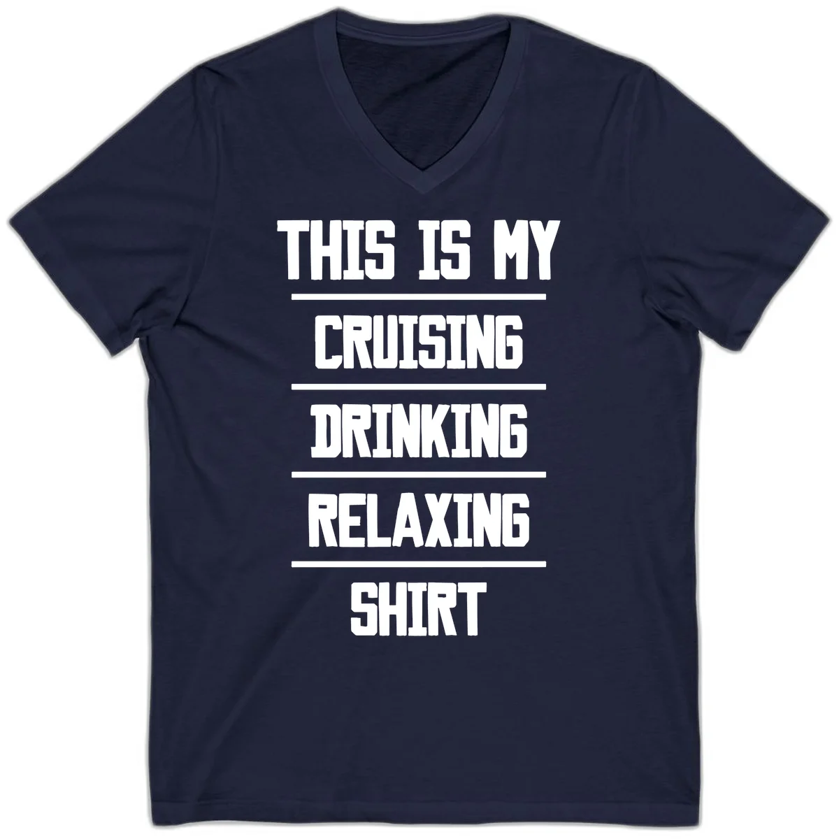 My Cruising Drinking Relaxing V-Neck in Navy