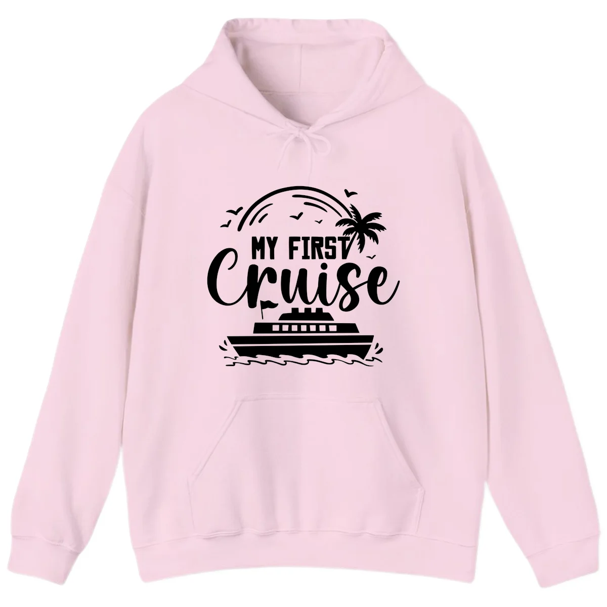 My First Cruise Hoodie in Light Pink