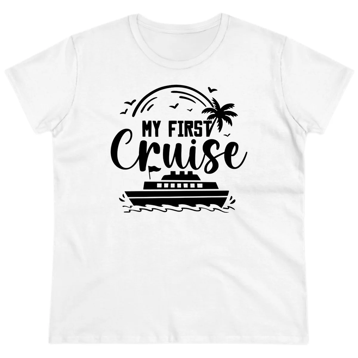 My First Cruise Ladies Tee in White