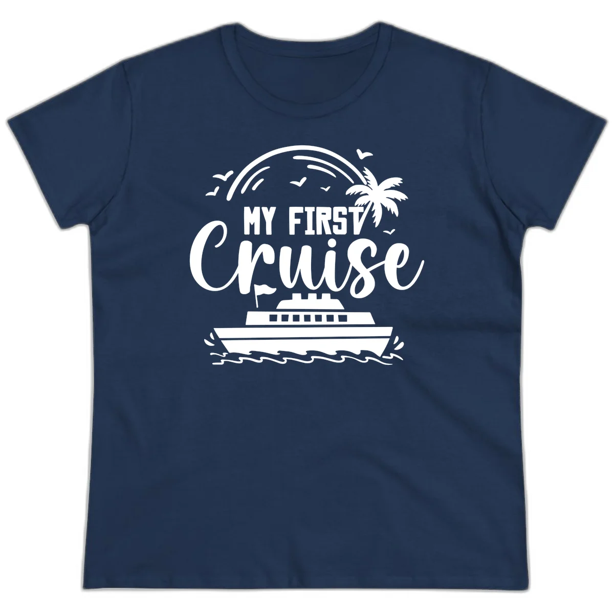 My First Cruise Ladies Tee in Navy