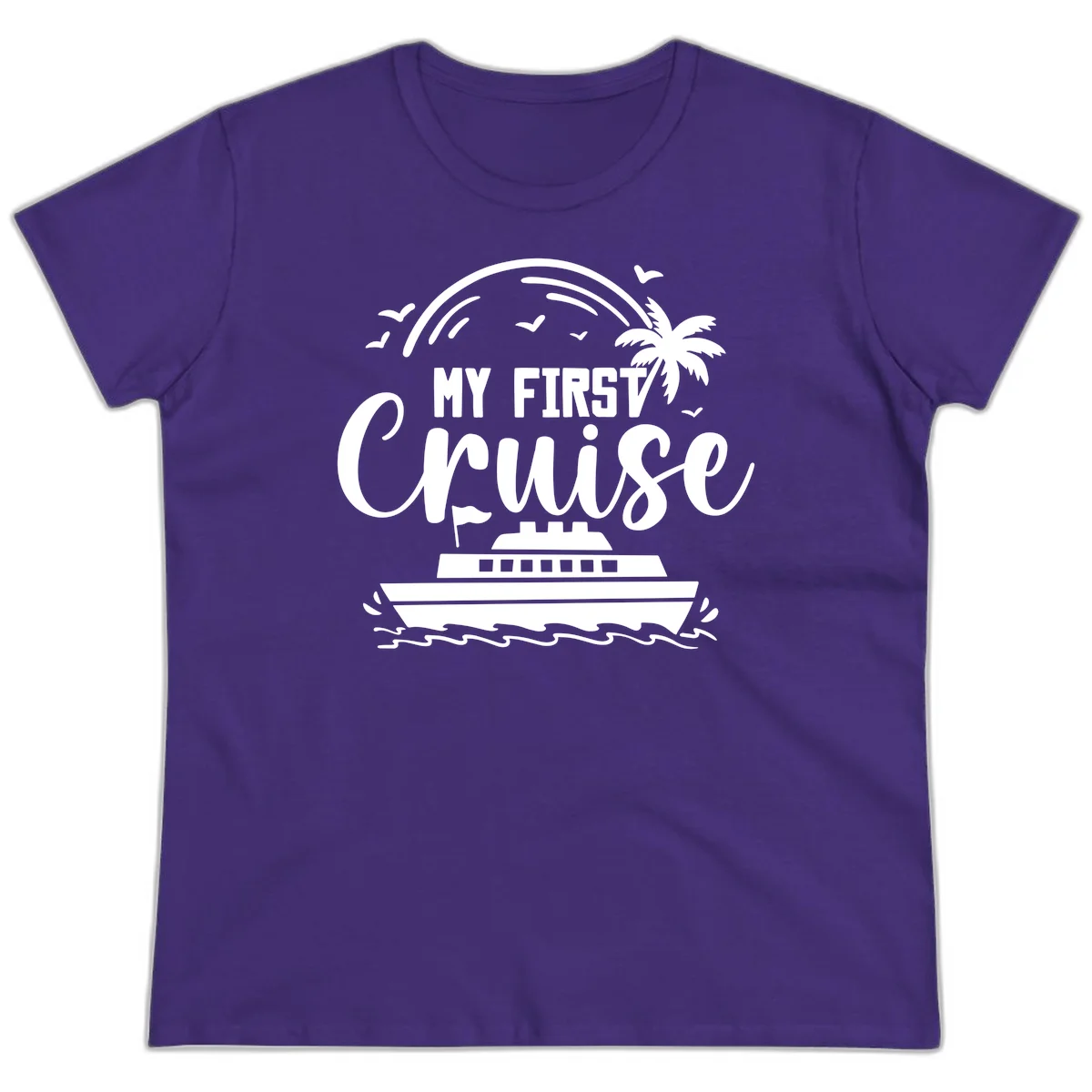 My First Cruise Ladies Tee in Purple