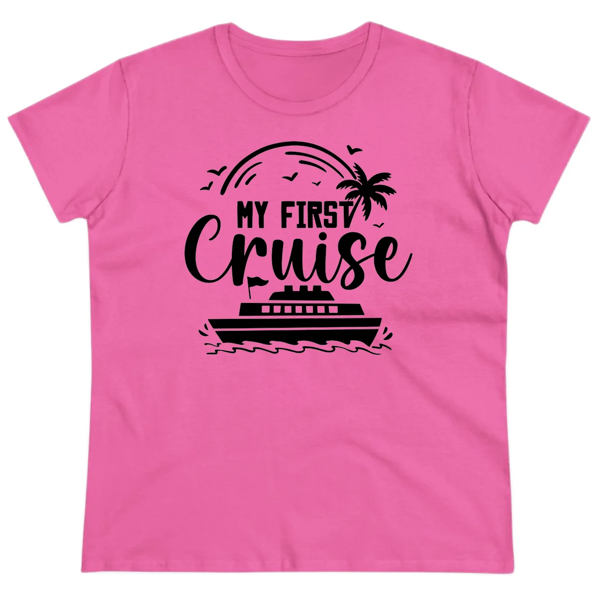 My First Cruise Ladies Tee in Azalea