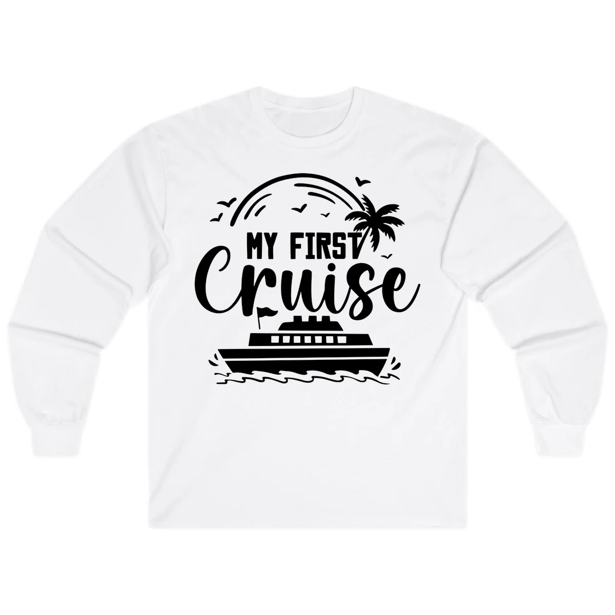 My First Cruise Long Sleeve T-Shirt in White