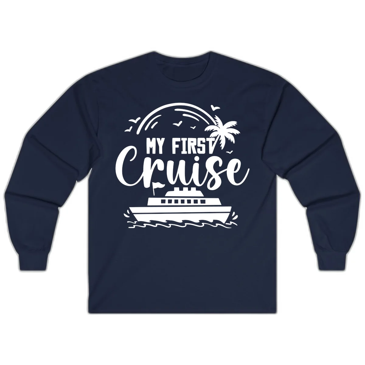 My First Cruise Long Sleeve T-Shirt in Navy