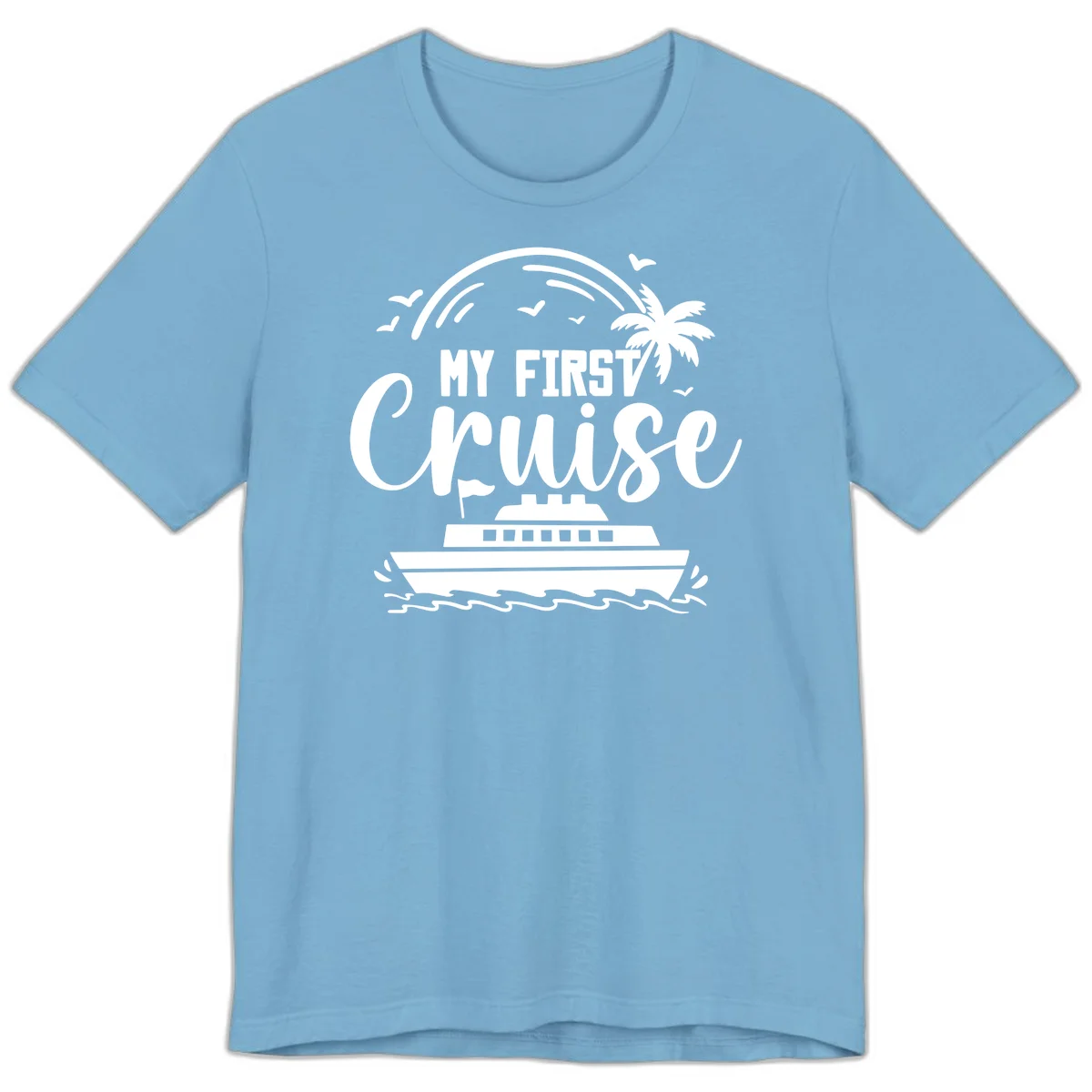 My First Cruise Premium T-Shirt in Ocean Blue