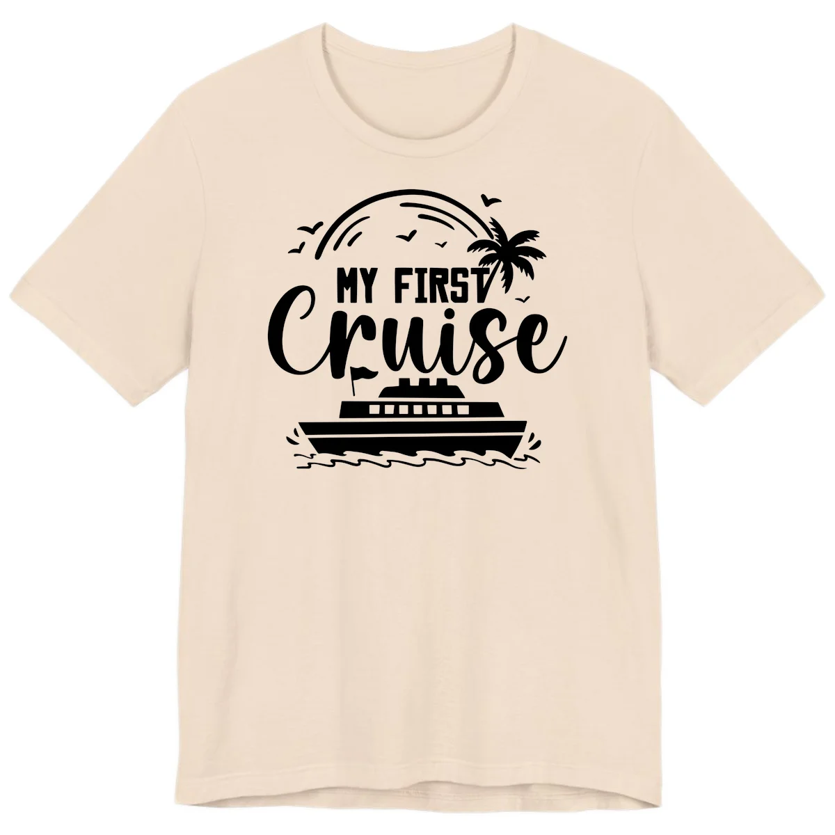 My First Cruise Premium T-Shirt in Soft Cream