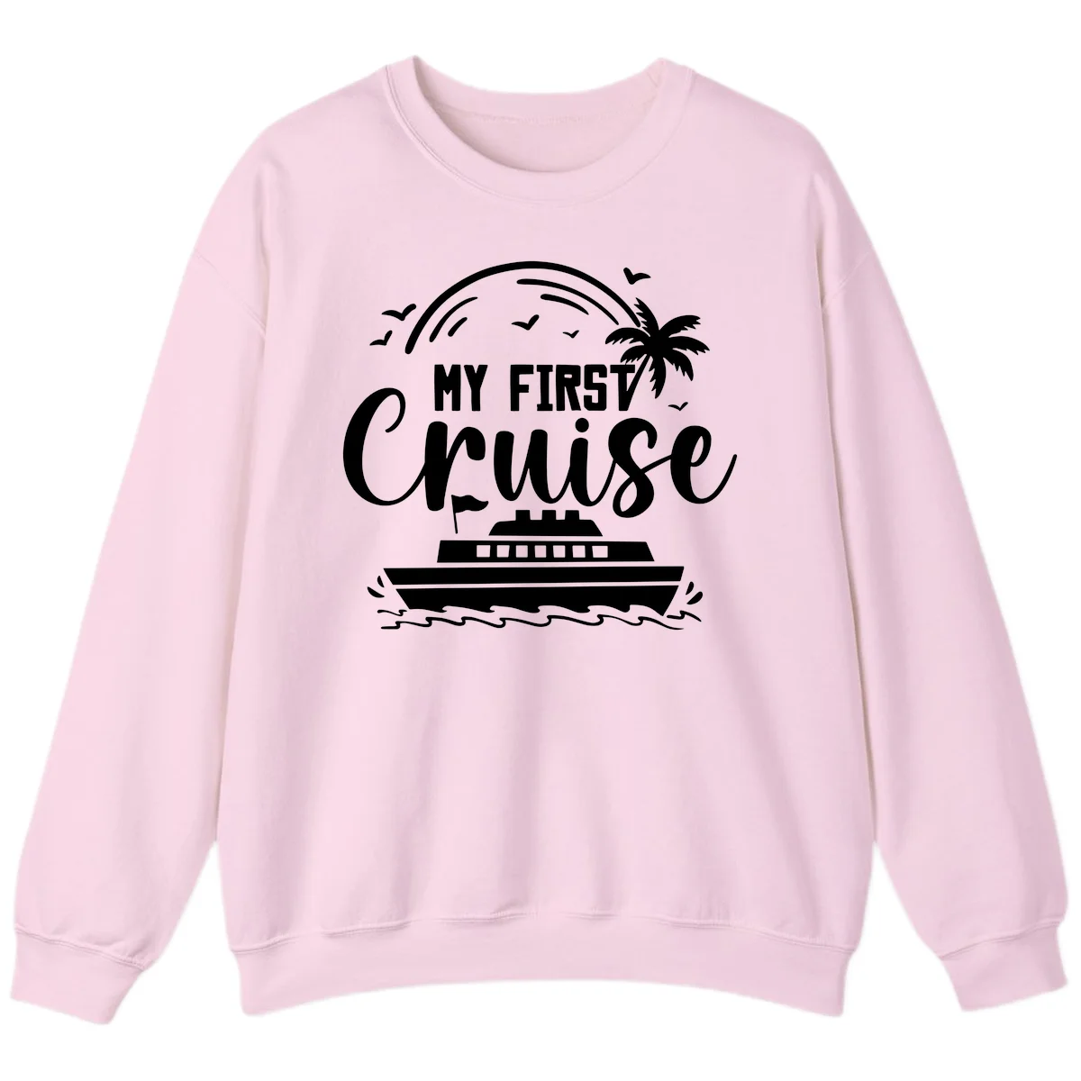 My First Cruise Sweatshirt in Light Pink